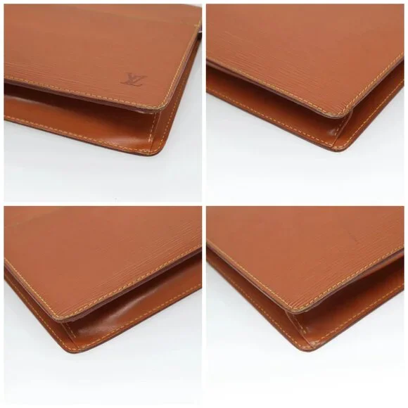 LOUIS VUITTON Epi Pochette Homme Clutch Bag Zipangu Gold M52528 LV Auth 126195 - Picture 14 of 16